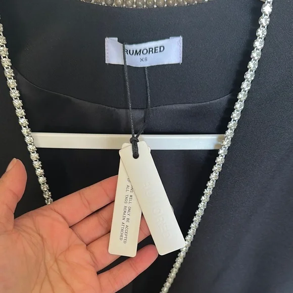 Black Long Sleeve Mini Dress - Picture 2 of 3